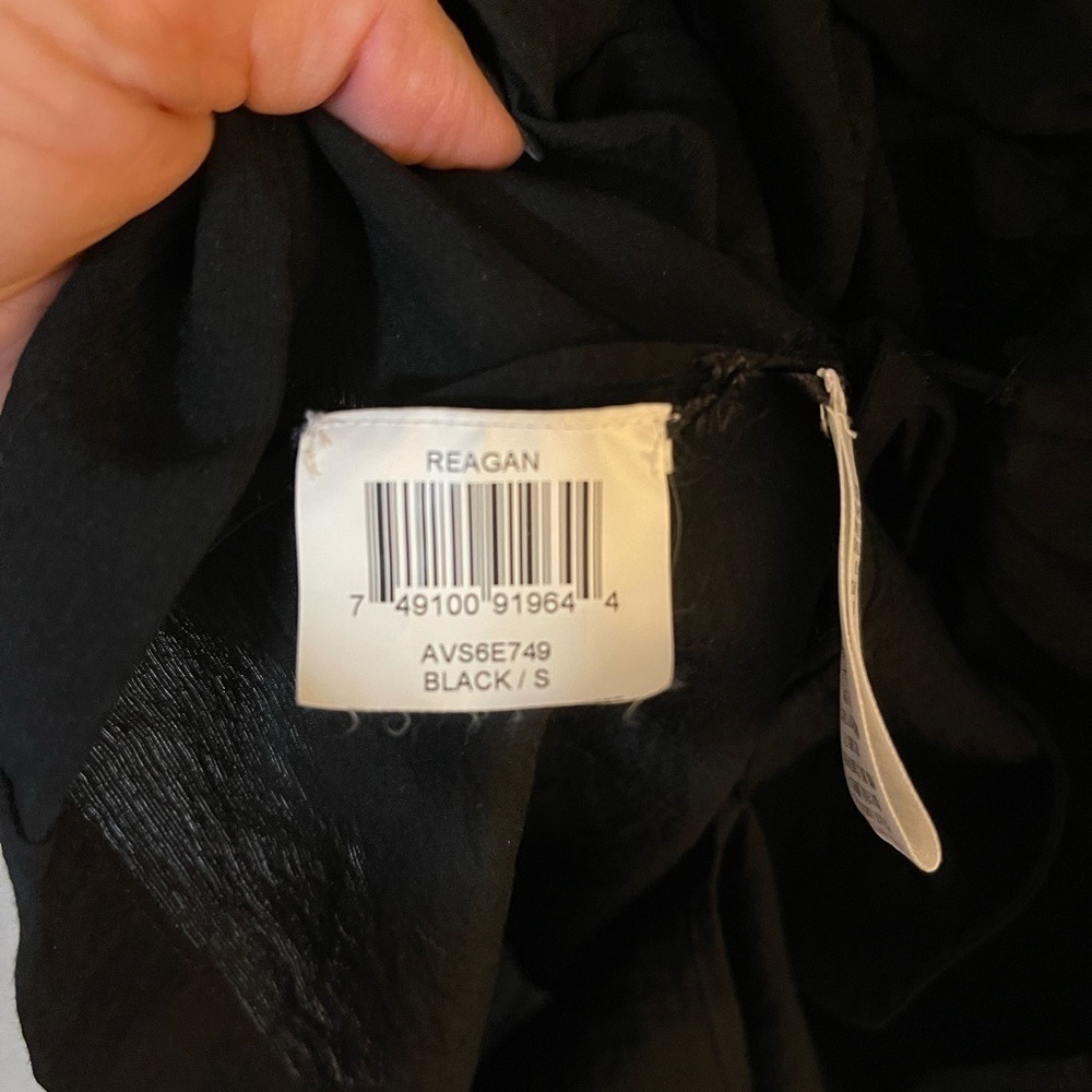 BCBGMaxAzria Dress Reagan Sleeveless Black Drawstring Waist Pockets Size SM - Picture 4 of 5